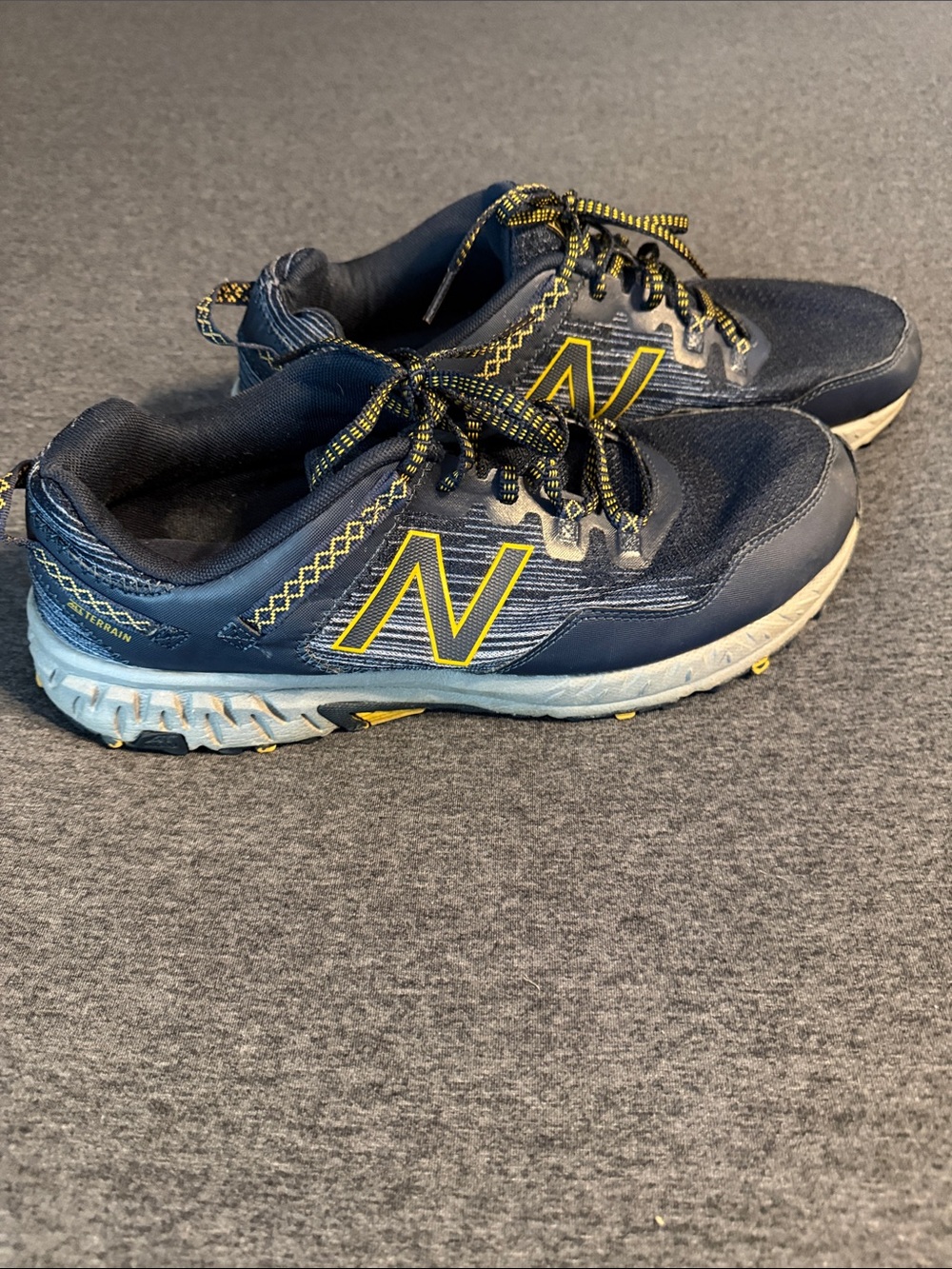 New Balance Navy and Yellow Running Shoes